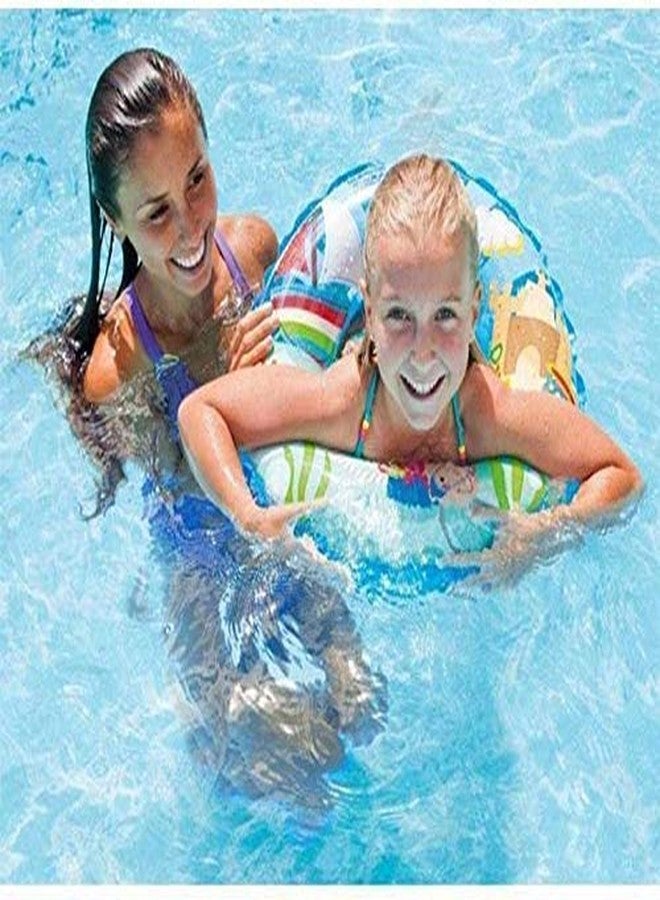 RIVUGJA Swimming air Multi Cartoon Print Inflatable Swim Ring Blow Up Floating Tube Raft Tube for Swimming Pool/Beach for Age 3-10 Years (70 cm) - Image 2